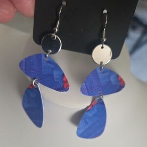 Paparazzi Swatch Me Now Blue Earrings NWT